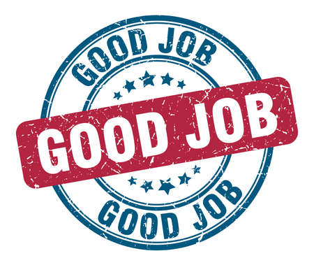 good job stamp. good job round grunge sign. good jobのイラスト素材