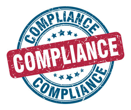 compliance stamp. compliance round grunge sign. complianceのイラスト素材