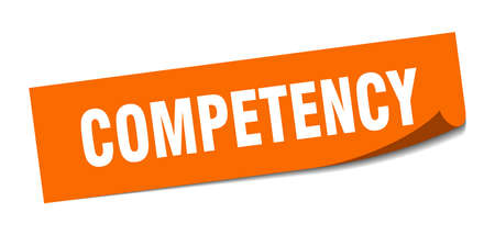 competency sticker. competency square isolated sign. competencyのイラスト素材