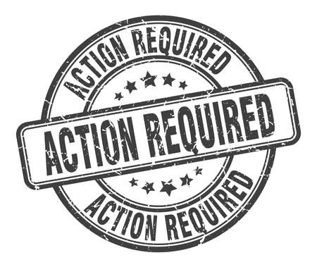 action required stamp. action required round grunge sign. action requiredのイラスト素材