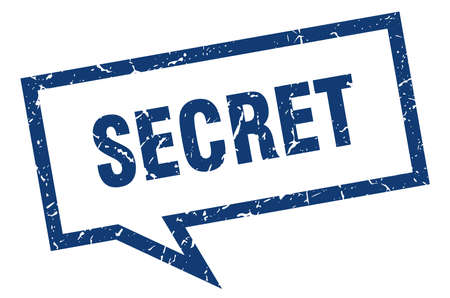 secret sign. secret square speech bubble. secretのイラスト素材