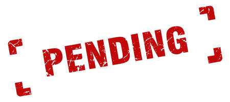 pending stamp. pending square grunge sign. pendingのイラスト素材