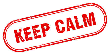 keep calm stamp. keep calm square grunge sign. keep calmのイラスト素材