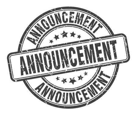 announcement stamp. announcement round grunge sign. announcementのイラスト素材