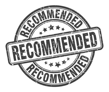 recommended stamp. recommended round grunge sign. recommendedのイラスト素材