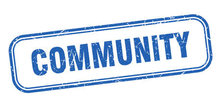 community stamp. community square grunge sign. communityのイラスト素材