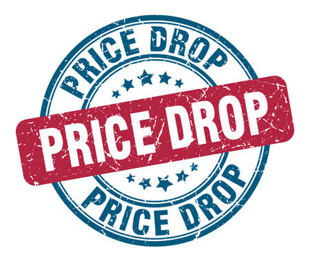price drop stamp. price drop round grunge sign. price dropのイラスト素材