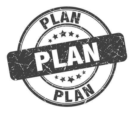 plan stamp. plan round grunge sign. planのイラスト素材