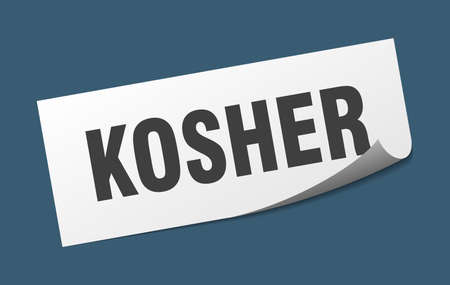kosher sticker. kosher square isolated sign. kosherのイラスト素材