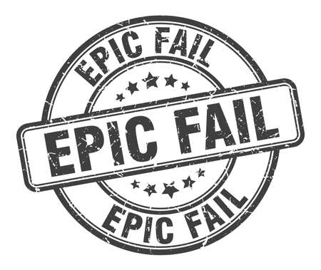 epic fail stamp. epic fail round grunge sign. epic failのイラスト素材