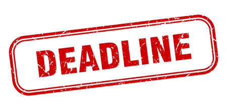 Deadline stamp. Deadline square grunge sign isolated on a white background.のイラスト素材