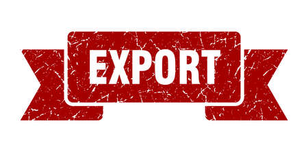 export grunge ribbon. export sign. export bannerのイラスト素材