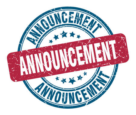 announcement stamp. announcement round grunge sign. announcementのイラスト素材