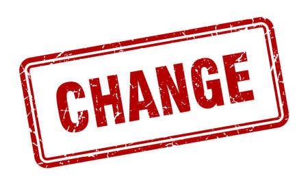 change stamp. change square grunge sign. changeのイラスト素材
