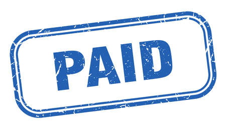 paid stamp. paid square grunge sign. paidのイラスト素材