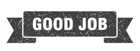 good job grunge ribbon. good job sign. good job bannerのイラスト素材