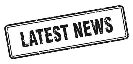 latest news stamp. latest news square grunge sign. latest newsのイラスト素材