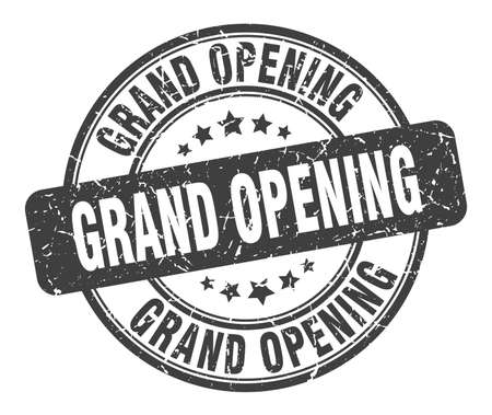 grand opening stamp. grand opening round grunge sign. grand openingのイラスト素材