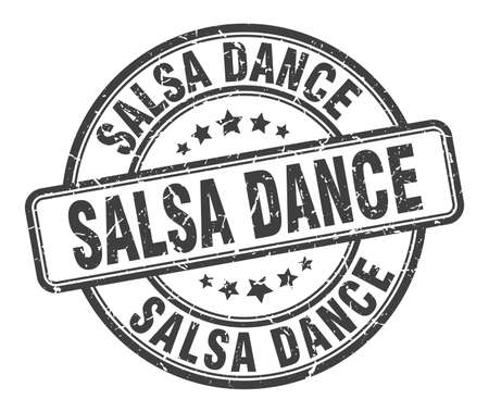 salsa dance stamp. salsa dance round grunge sign. salsa danceのイラスト素材