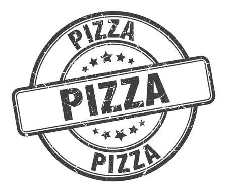 pizza stamp. pizza round grunge sign. pizzaのイラスト素材