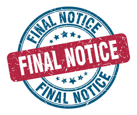 final notice stamp. final notice round grunge sign. final noticeのイラスト素材