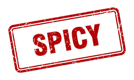 spicy stamp. spicy square grunge sign. spicyのイラスト素材