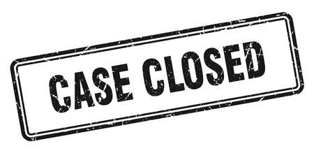 case closed stamp. case closed square grunge sign. case closedのイラスト素材