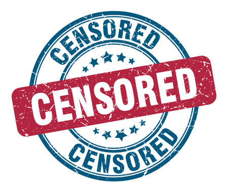 censored stamp. censored round grunge sign. censoredのイラスト素材