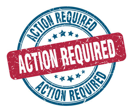 action required stamp. action required round grunge sign. action requiredのイラスト素材