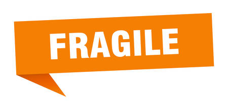 fragile speech bubble. fragile sign. fragile bannerのイラスト素材