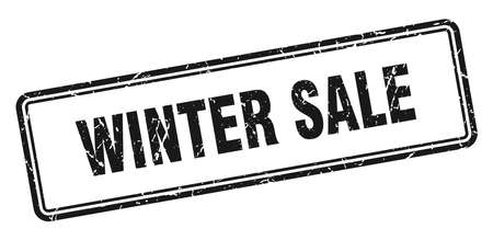 winter sale stamp. winter sale square grunge sign. winter saleのイラスト素材