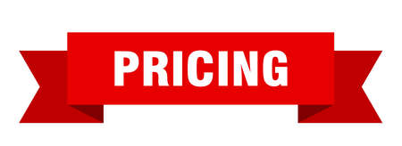 pricing ribbon. pricing isolated sign. pricing bannerのイラスト素材