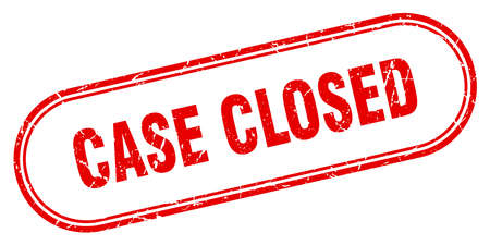 case closed stamp. case closed square grunge sign. case closedのイラスト素材