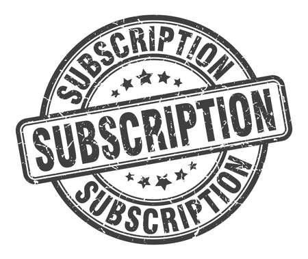subscription stamp. subscription round grunge sign. subscriptionのイラスト素材