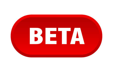 beta button. beta rounded red sign. betaのイラスト素材