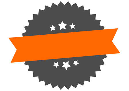 blank sign. blank orange-black circular band labelのイラスト素材