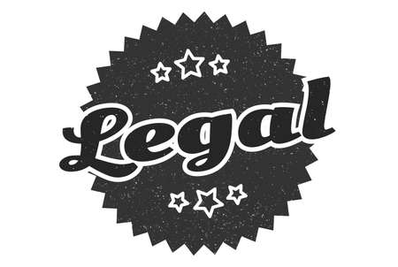 legal sign. legal round vintage retro label. legalのイラスト素材