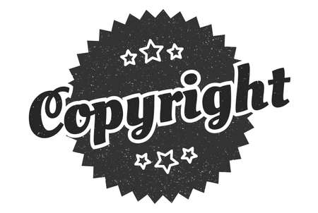 copyright sign. copyright round vintage retro label. copyrightのイラスト素材