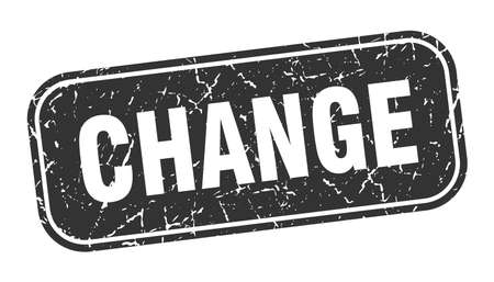 change stamp. change square grungy black sign.のイラスト素材