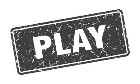 play stamp. play vintage gray label. Signのイラスト素材