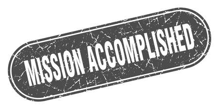 mission accomplished sign. mission accomplished grunge black stamp. Labelのイラスト素材