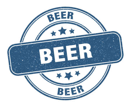 beer stamp. beer label. round grunge signのイラスト素材