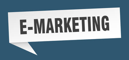 e-marketing banner. e-marketing speech bubble. e-marketing signのイラスト素材