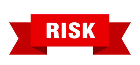 risk ribbon. risk paper band banner signのイラスト素材