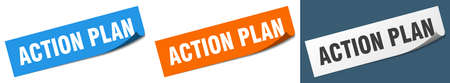 action plan paper peeler sign set. action plan sticker