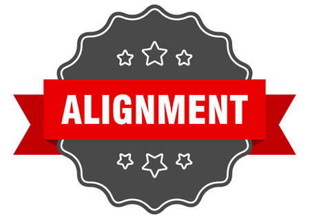 alignment label. alignment isolated seal. Retro sticker sign
