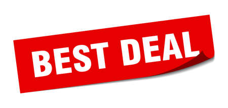 best deal sticker. square isolated peeler sign. labelのイラスト素材