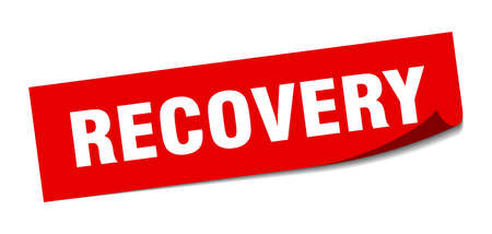 recovery sticker. square isolated peeler sign. labelのイラスト素材