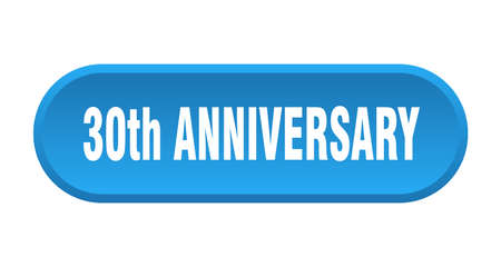 30th anniversary button. rounded sign isolated on white backgroundのイラスト素材