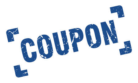 coupon stamp. square grunge sign on white backgroundのイラスト素材